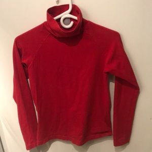 Stellar Cardinal Red Nike Stretchy Cotton Turtleneck 90/10 Cotton Spandex SZ M